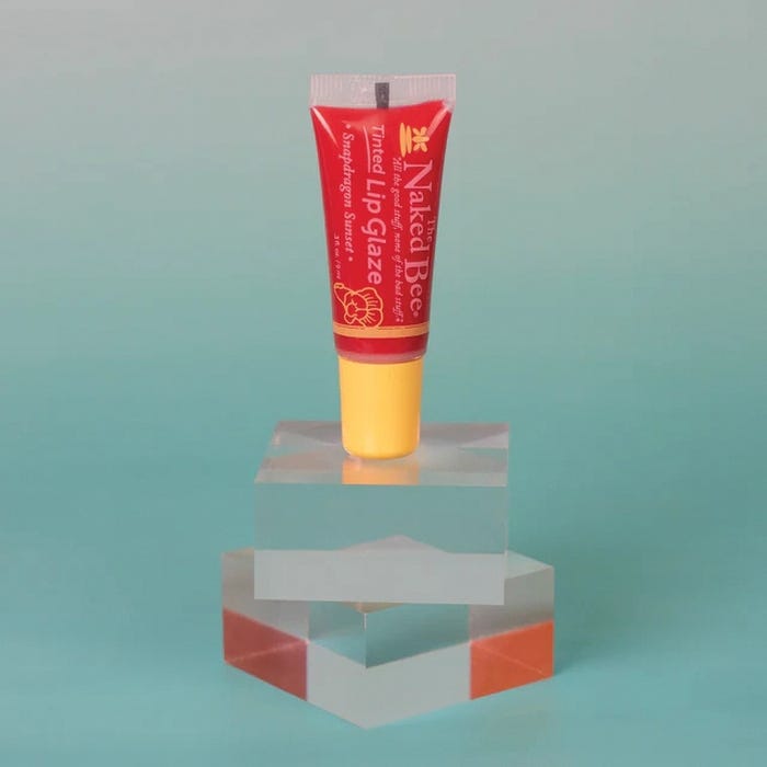 The Naked Bee Tinted Lip Glaze, Deep Red, Snapdragon Sunset, 9 mL