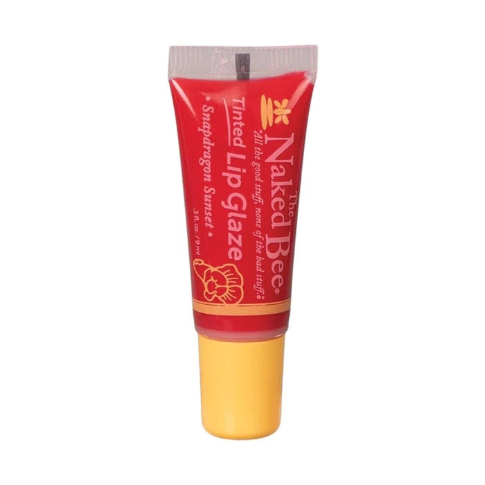 The Naked Bee Tinted Lip Glaze, Deep Red, Snapdragon Sunset, 9 mL