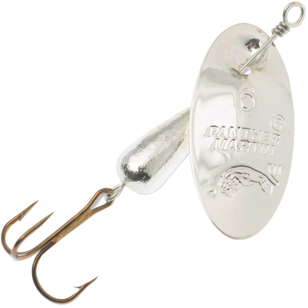 Panther Martin Teardrop Spinner Lure, Stream and Lake Trout, Silver Bait