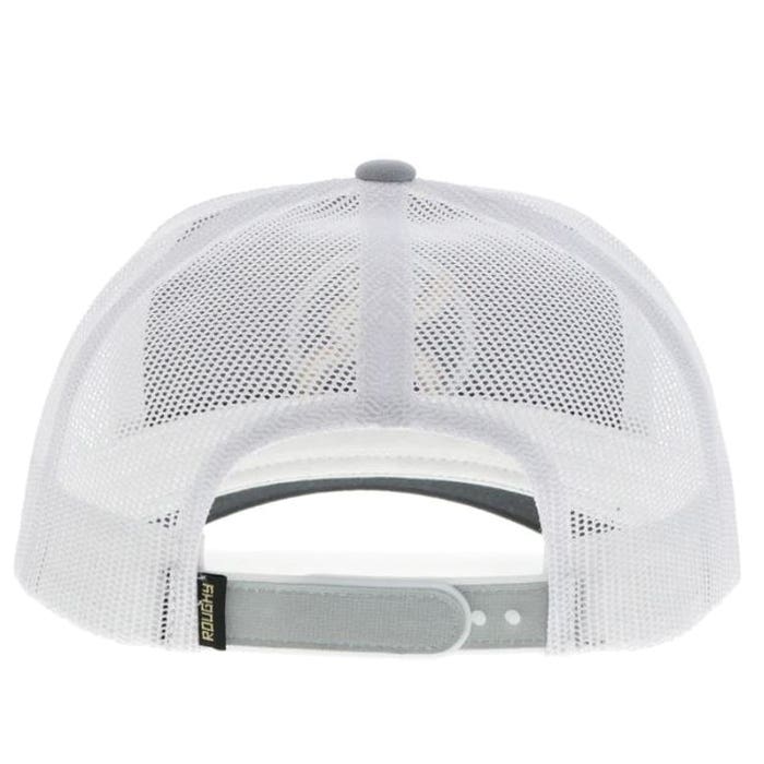 Hooey Strap Series Roughy Hat, Gold/Gray Circle Patch, Men's, One-Size, Black/White