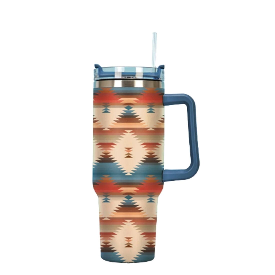 MidWestern Merch TMBLR001 Tumbler with Handle, 40 oz, Aztec