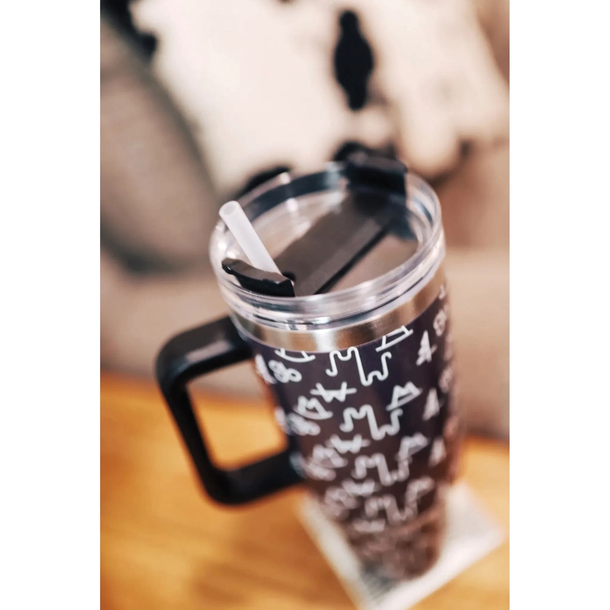 MidWestern Merch TMBLR004 Tumbler with Handle, 40 oz, Black Brand