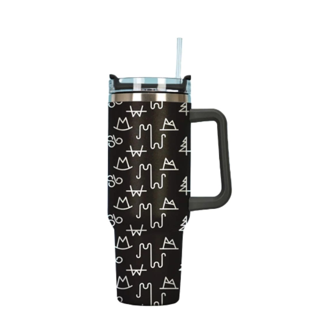 MidWestern Merch TMBLR004 Tumbler with Handle, 40 oz, Black Brand