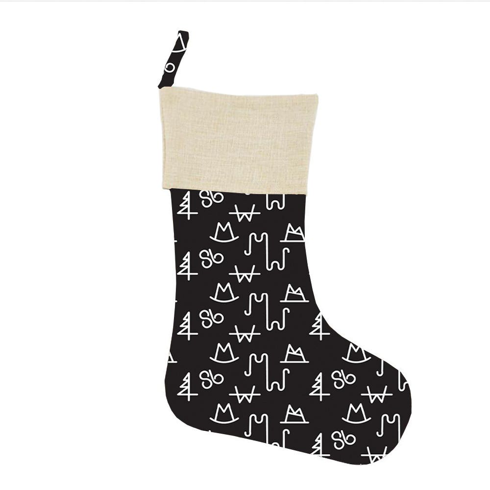 MidWestern Merch STKG004 Brand Christmas Stocking, Black