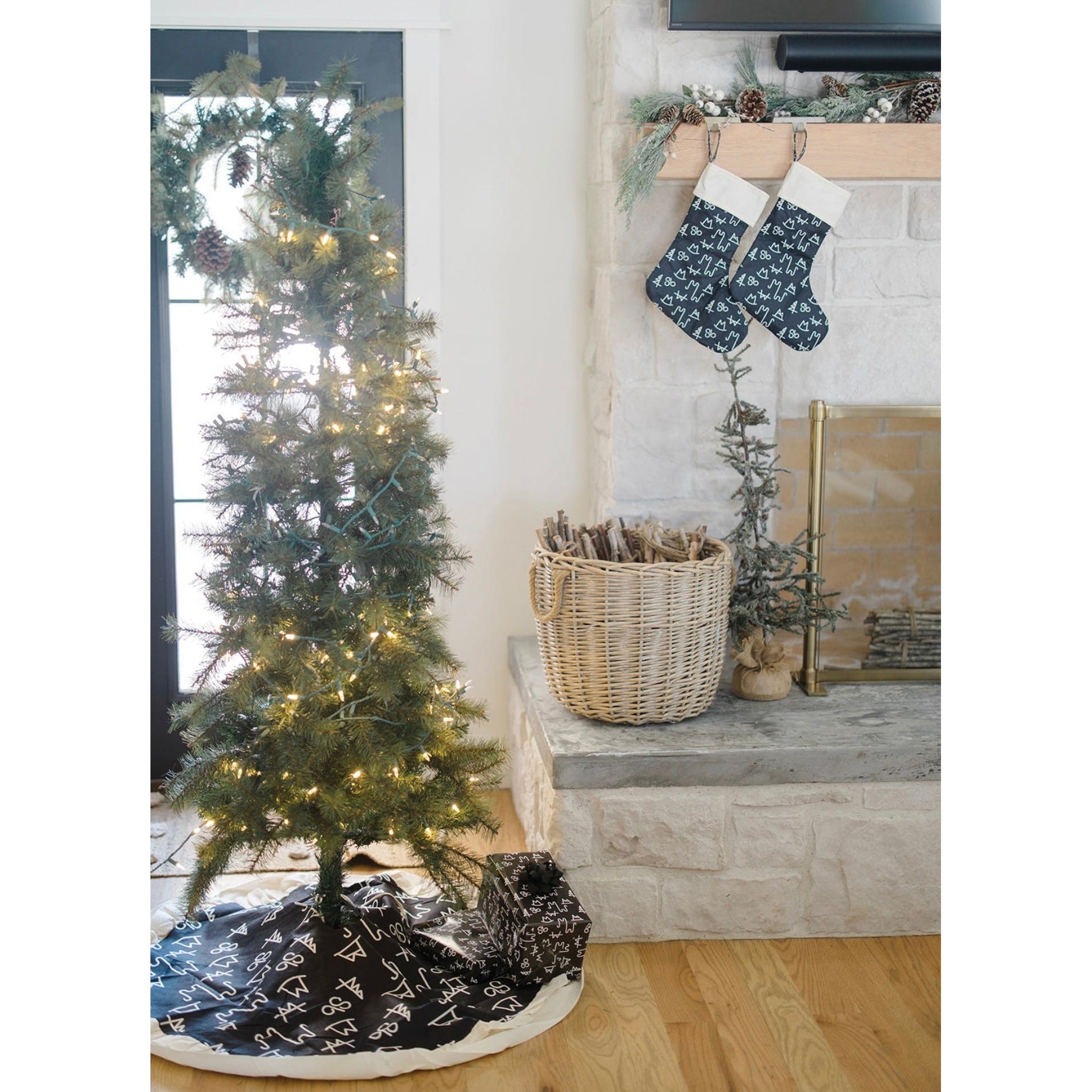 MidWestern Merch STKG004 Brand Christmas Stocking, Black