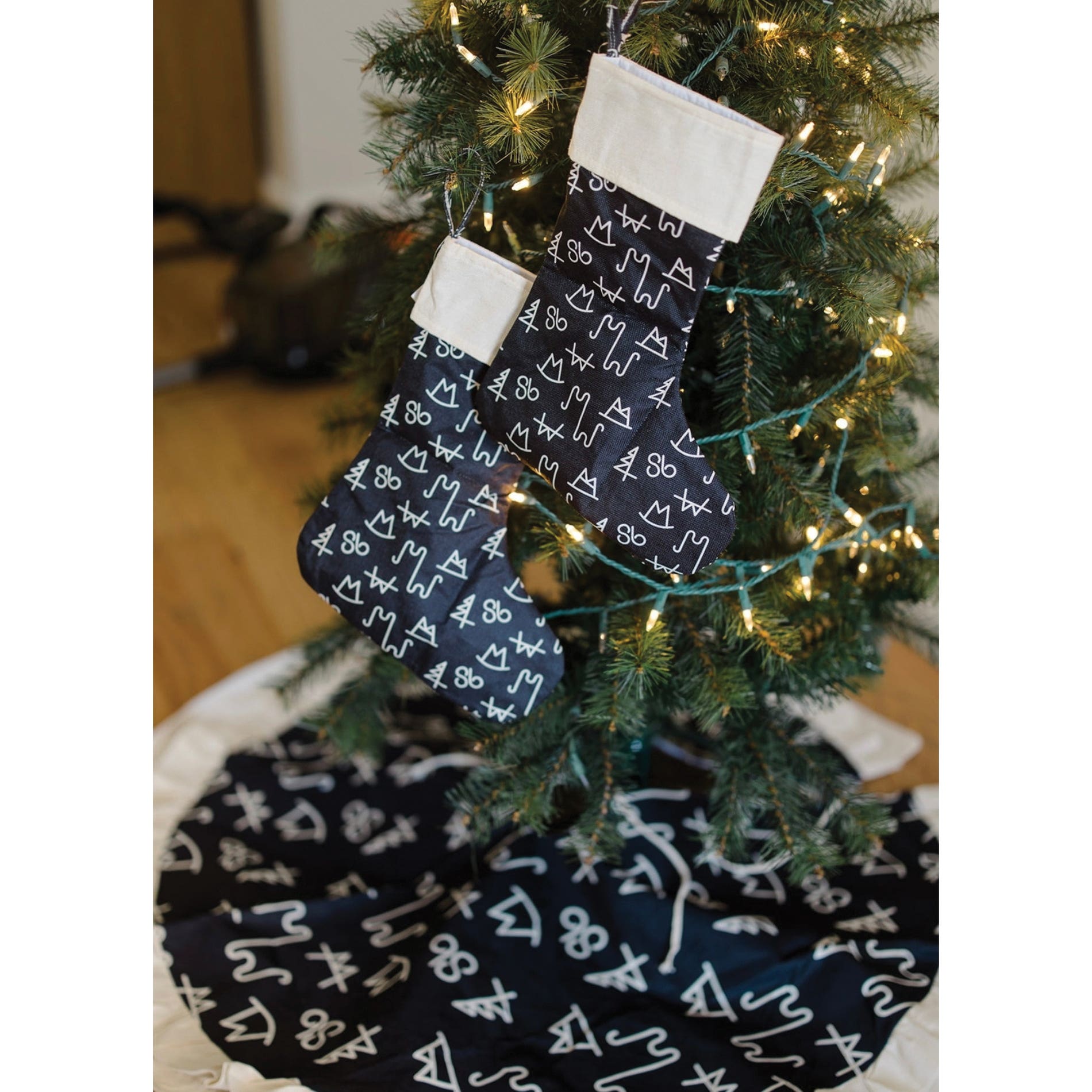 MidWestern Merch STKG004 Brand Christmas Stocking, Black
