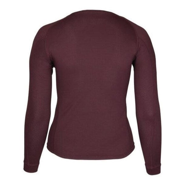 Carhartt Force Series UM0197W-L Base Layer Top, L, Polyester Waffle Knit, Carhartt Burgundy, Fits to Chest Size: 40 in
