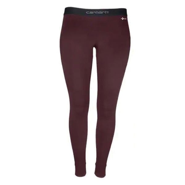 Carhartt Force Series UM0198W-S Base Layer Pants, S, Polyester Waffle Knit, Carhartt Burgundy, 29 in Waist