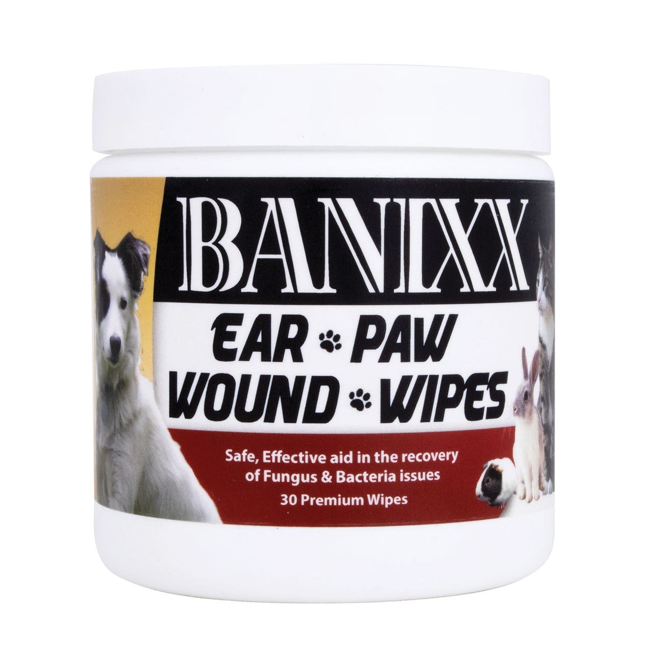 Banixx 2333 Pet Care Ear Paw and Wound Wipes