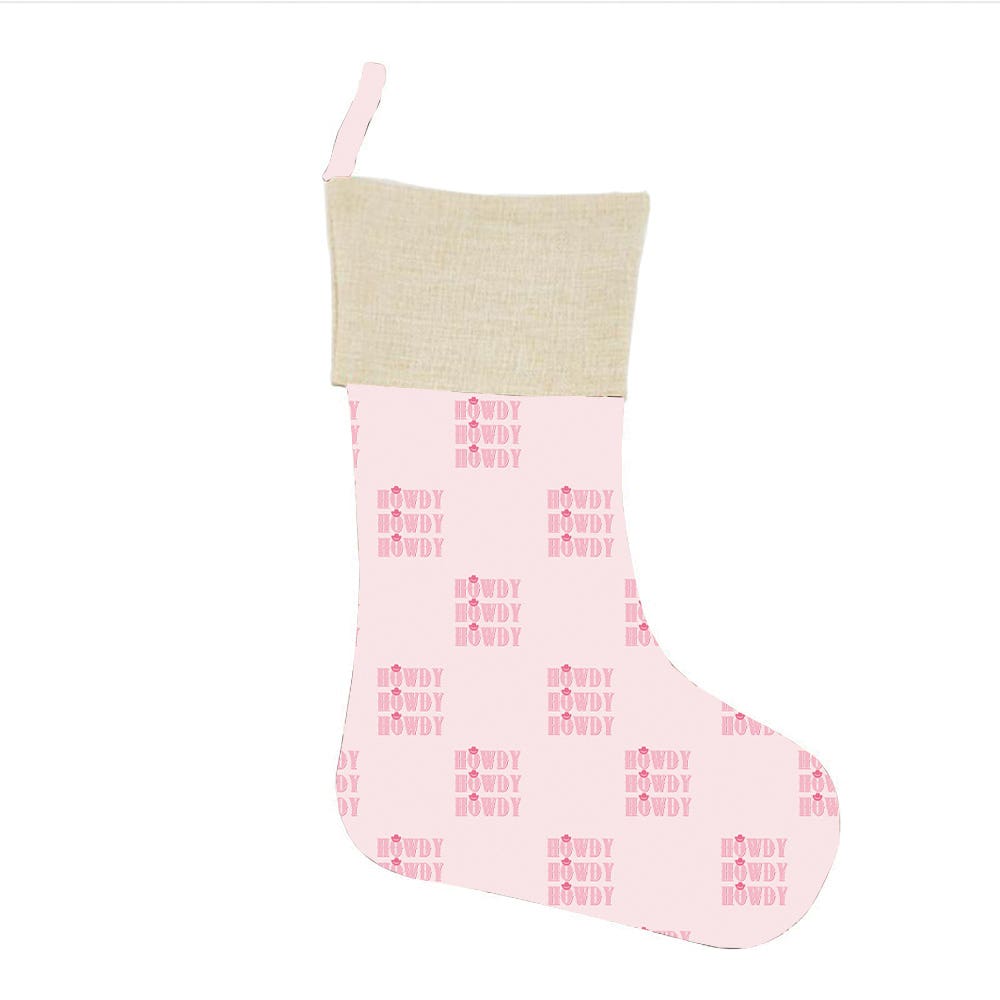 MidWestern Merch STKG005 Howdy Christmas Stocking, Pink