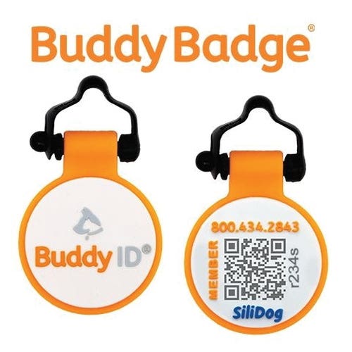 Buddy ID BuddyBadge 24269-795 QR Collar Tag, Silicone