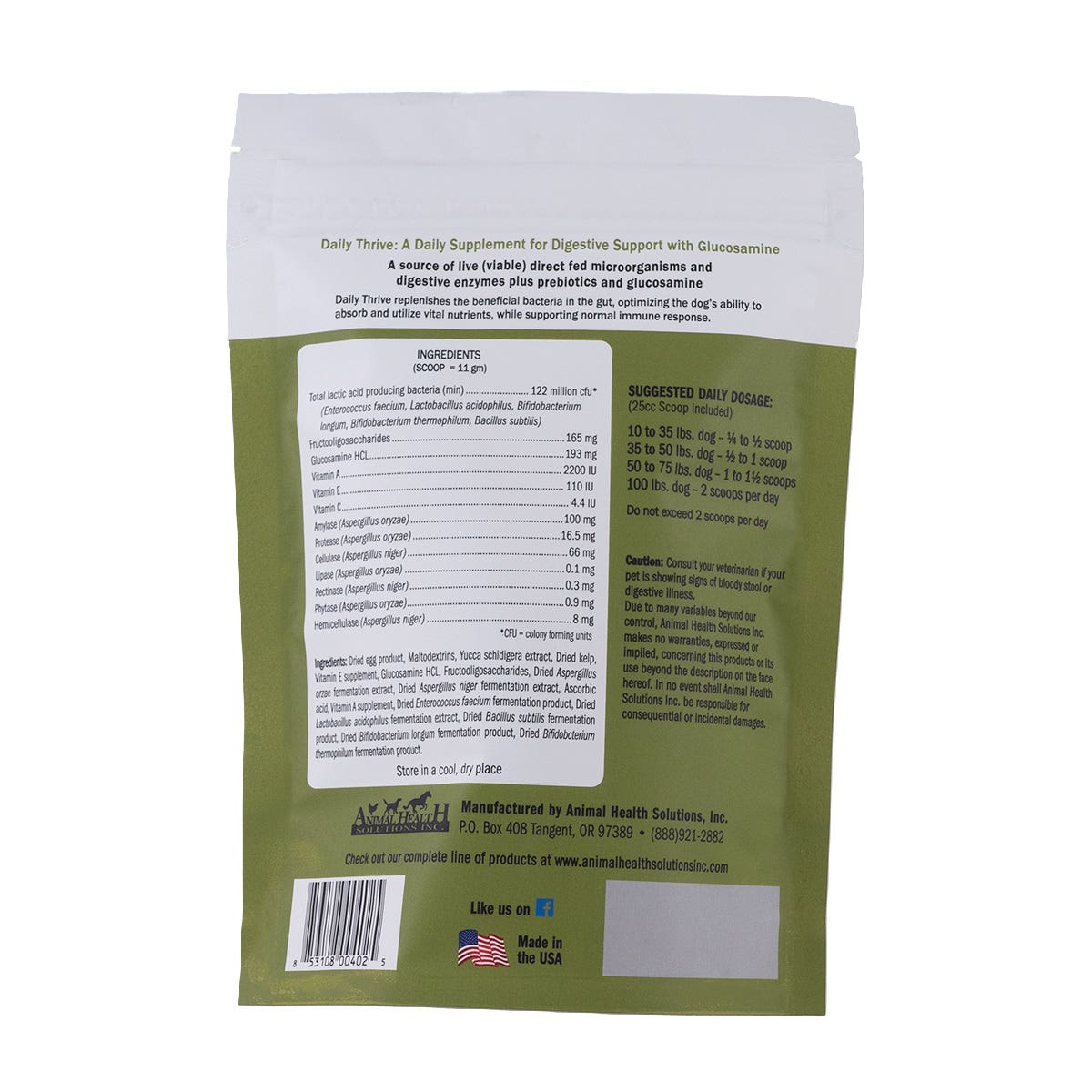 Animal Health Solutions ProThrive 4025 Daily Thrive Supplement, 12 oz Bag