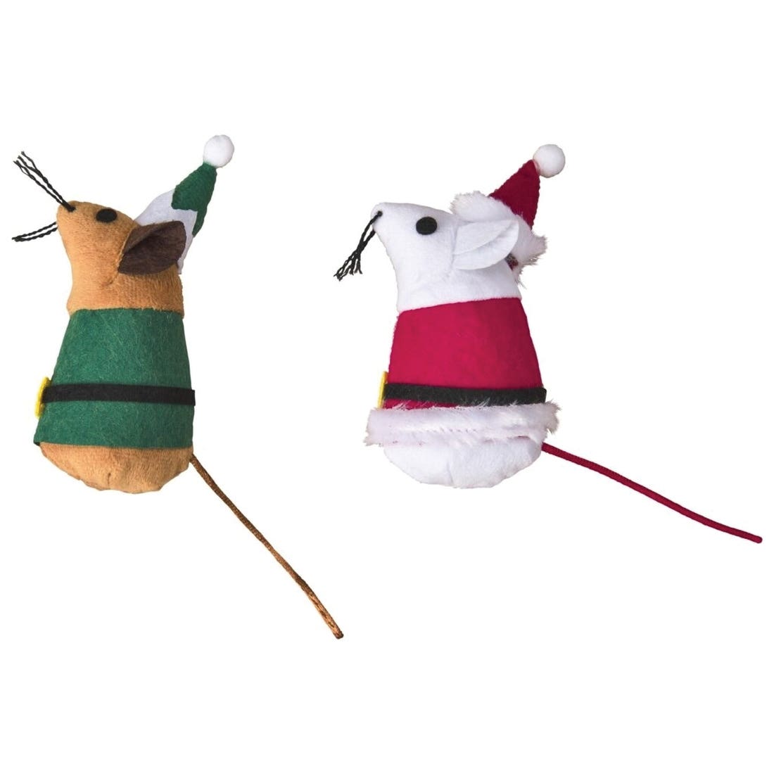 Spot 52218 Cat Toy, 4 in, Holiday Mouse, Assorted