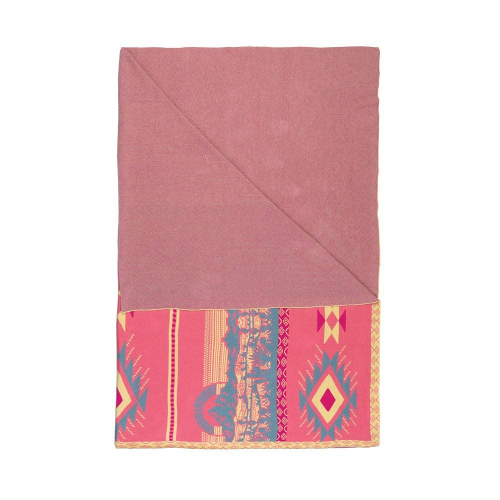 Myra Bag S-11454 Throw Blanket, 60 in L, 50 in W, Pink Canyon Dreams Pattern, Cotton
