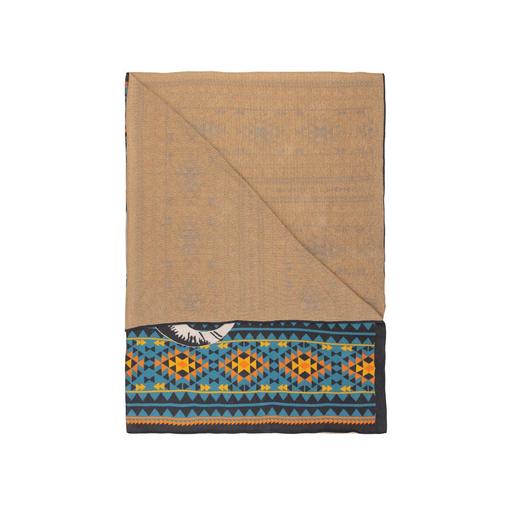 Myra Bag S-11456 Throw Blanket, 60 in L, 50 in W, The Desert Guardian Pattern, Cotton