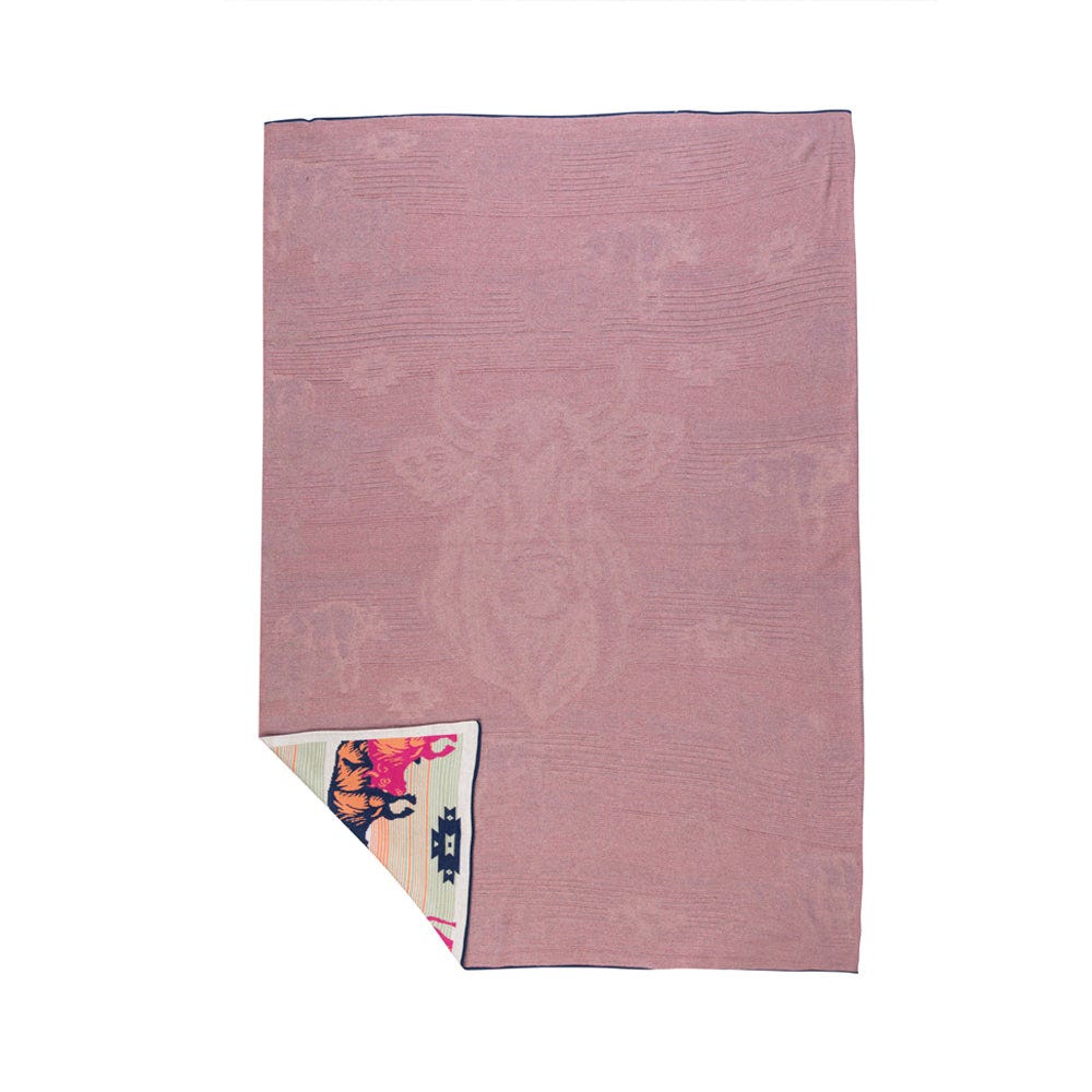 Myra Bag S-11452 Throw Blanket, 60 in L, 50 in W, Ruby the Cow Pattern, Cotton