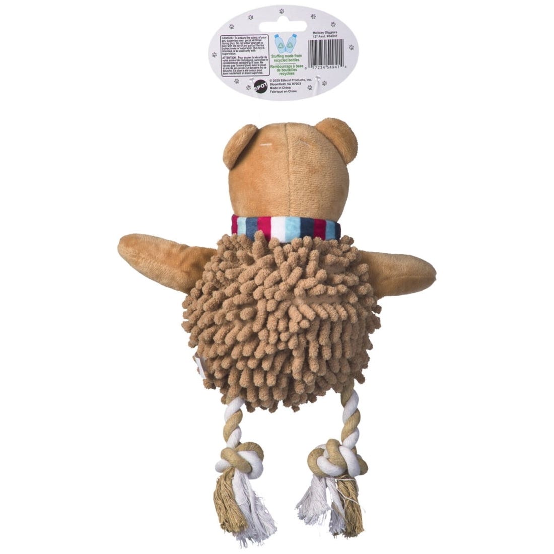 Spot 54941 Dog Toy, 12 in, Holiday Gigglers, Assorted