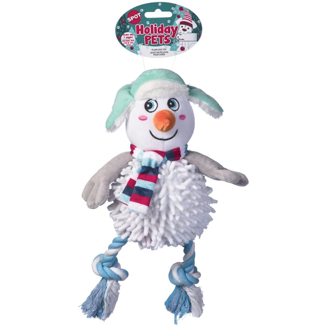Spot 54941 Dog Toy, 12 in, Holiday Gigglers, Assorted