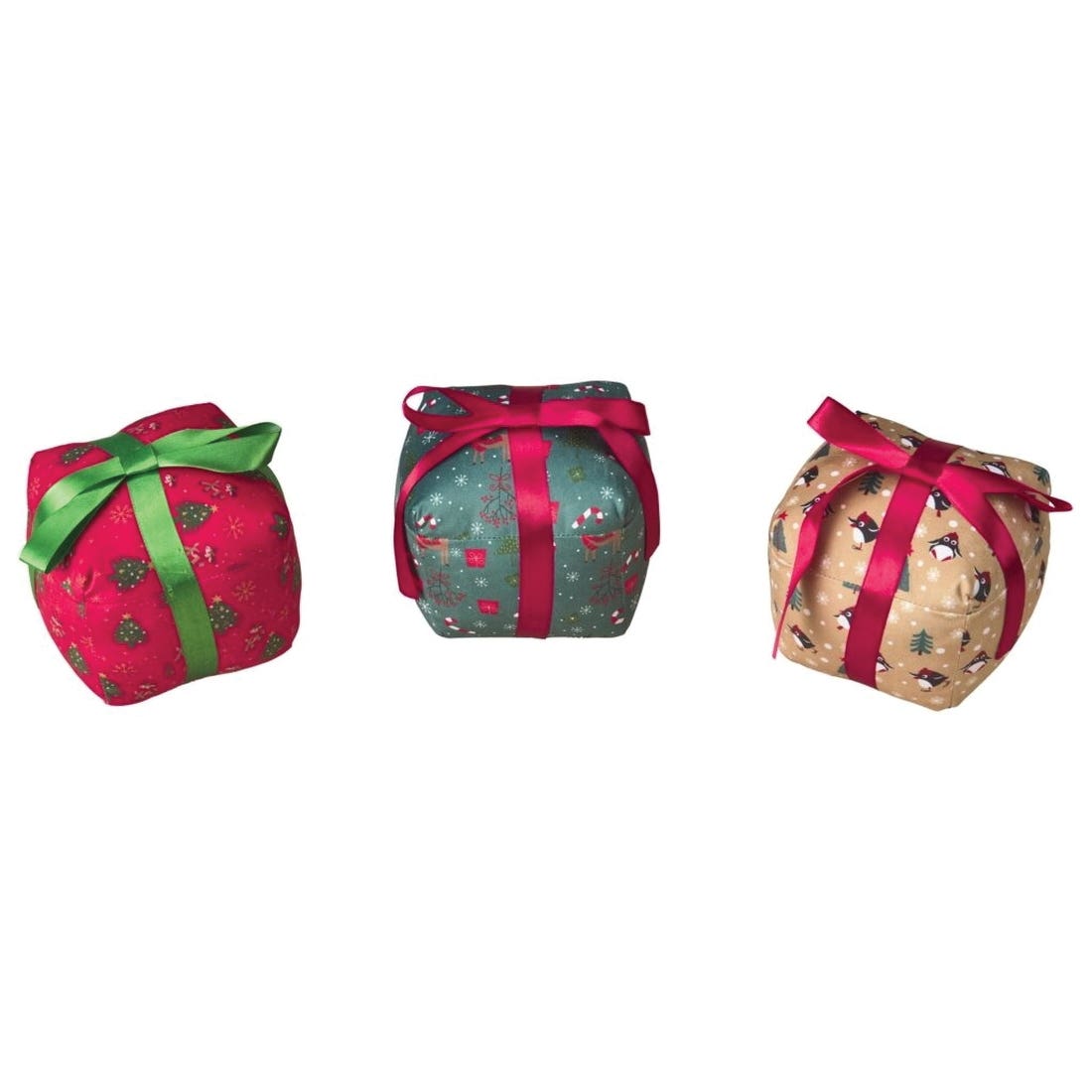 Spot 54937 Dog Toy, 5 in, Squeaker, Holiday Presents, Assorted