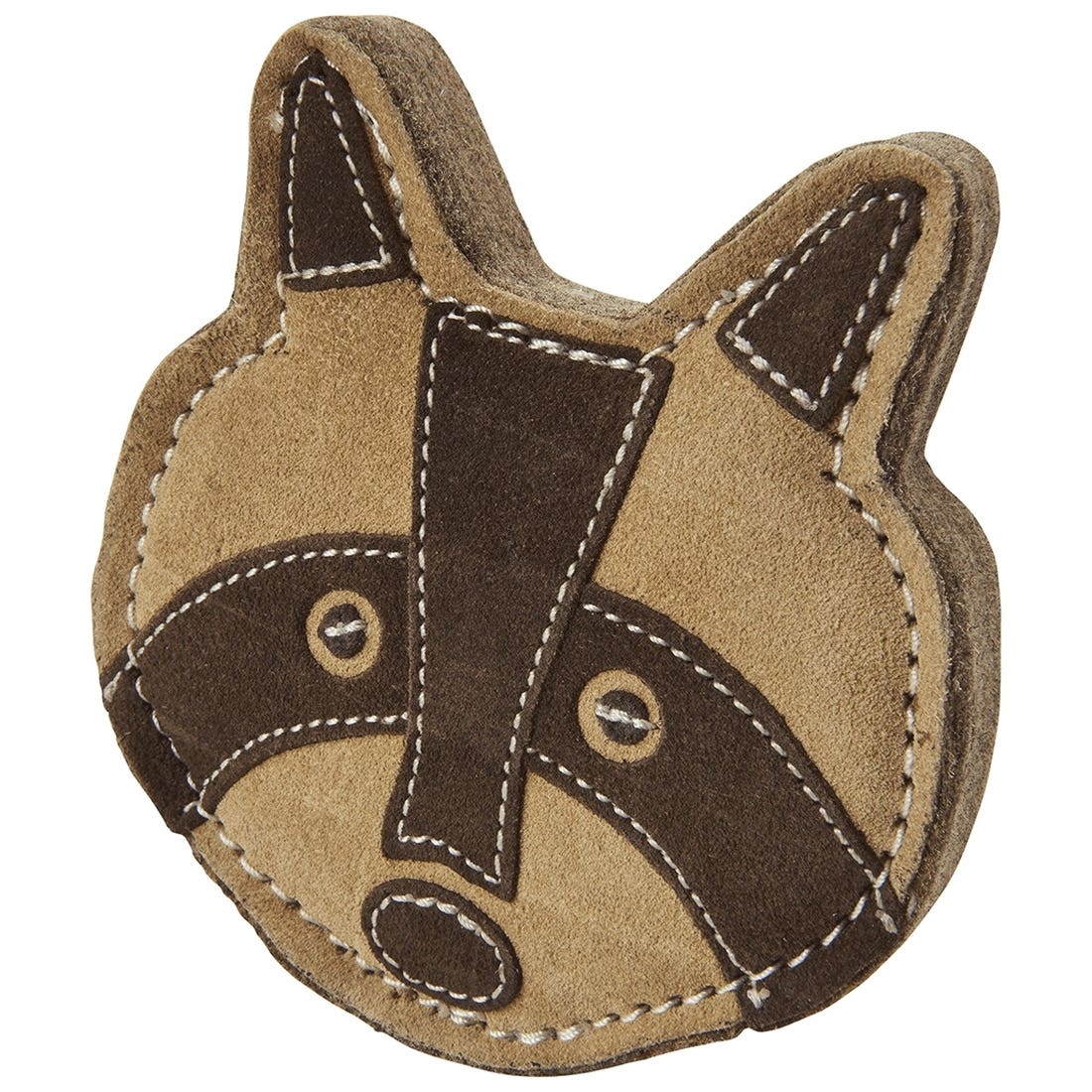 Spot Dura-Fused 54810 Dog Toy, 5 in, Chunky, Raccoon, Leather/Wool Felt