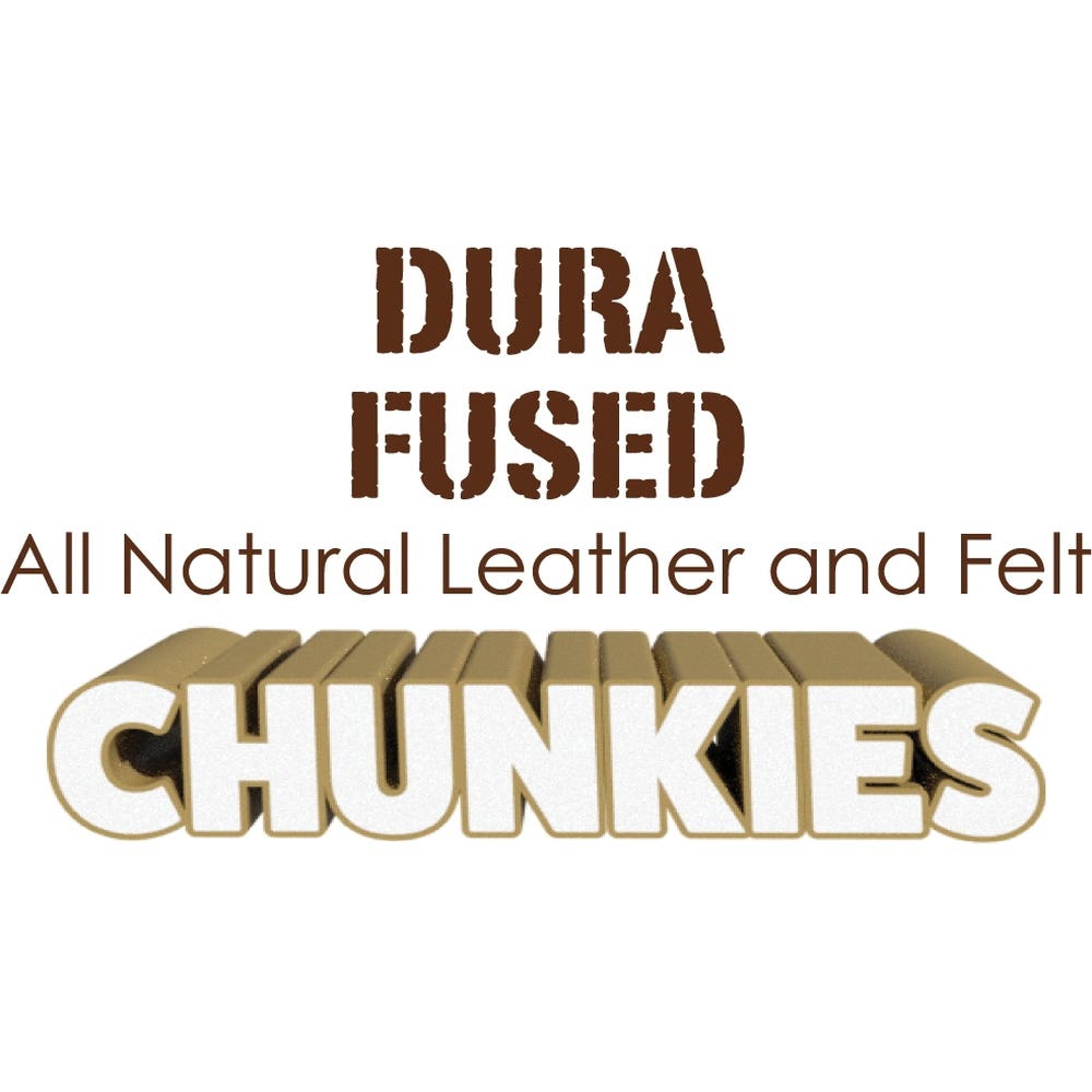 Spot Dura-Fused 54809 Dog Toy, 6 in, Chunky, Ring, Leather/Wool Felt