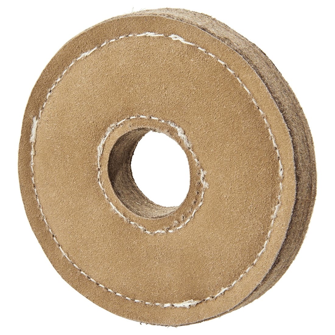 Spot Dura-Fused 54809 Dog Toy, 6 in, Chunky, Ring, Leather/Wool Felt