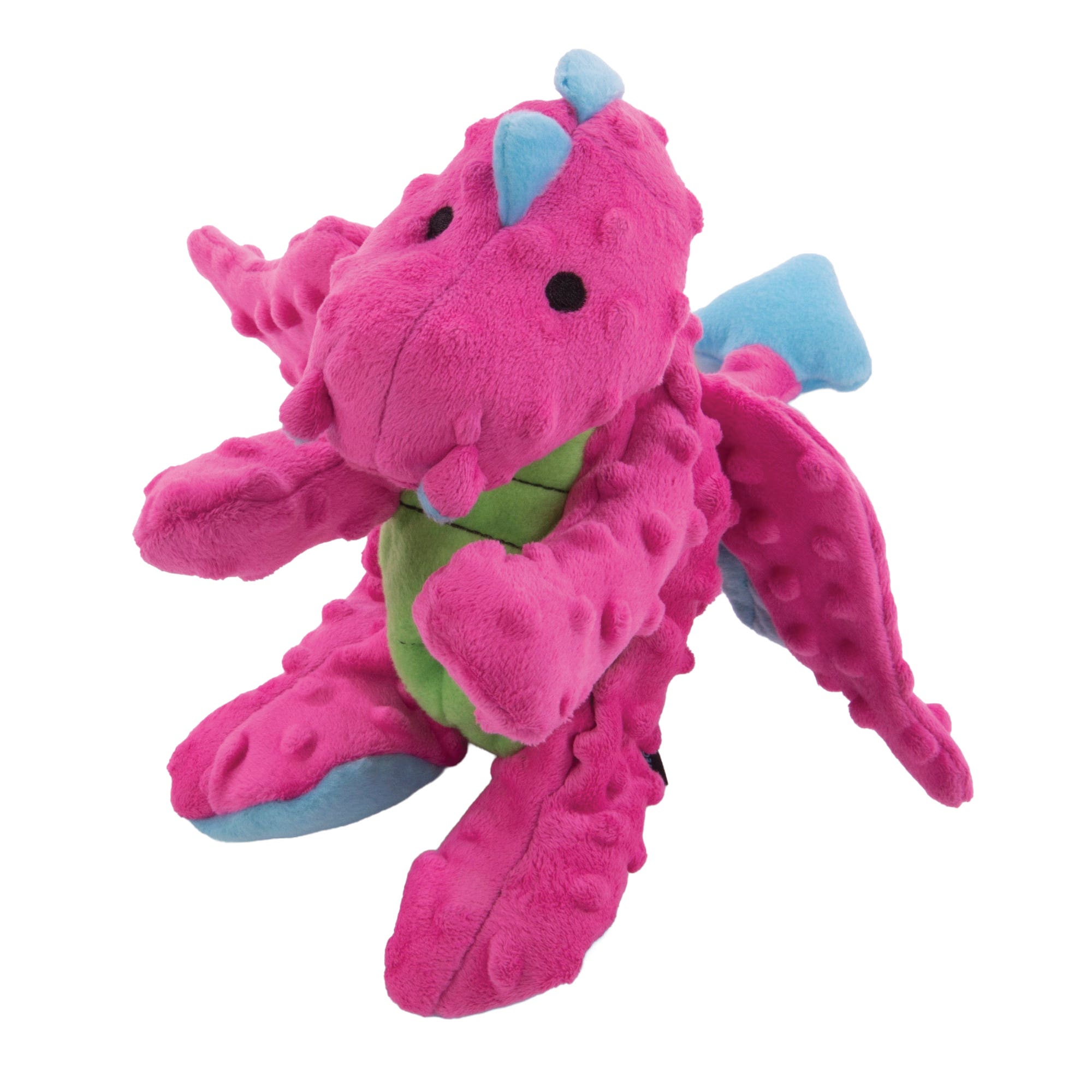godog 70972-98997-024 Dog Toy, L, Plush, Squeaker, Dragons, Pink