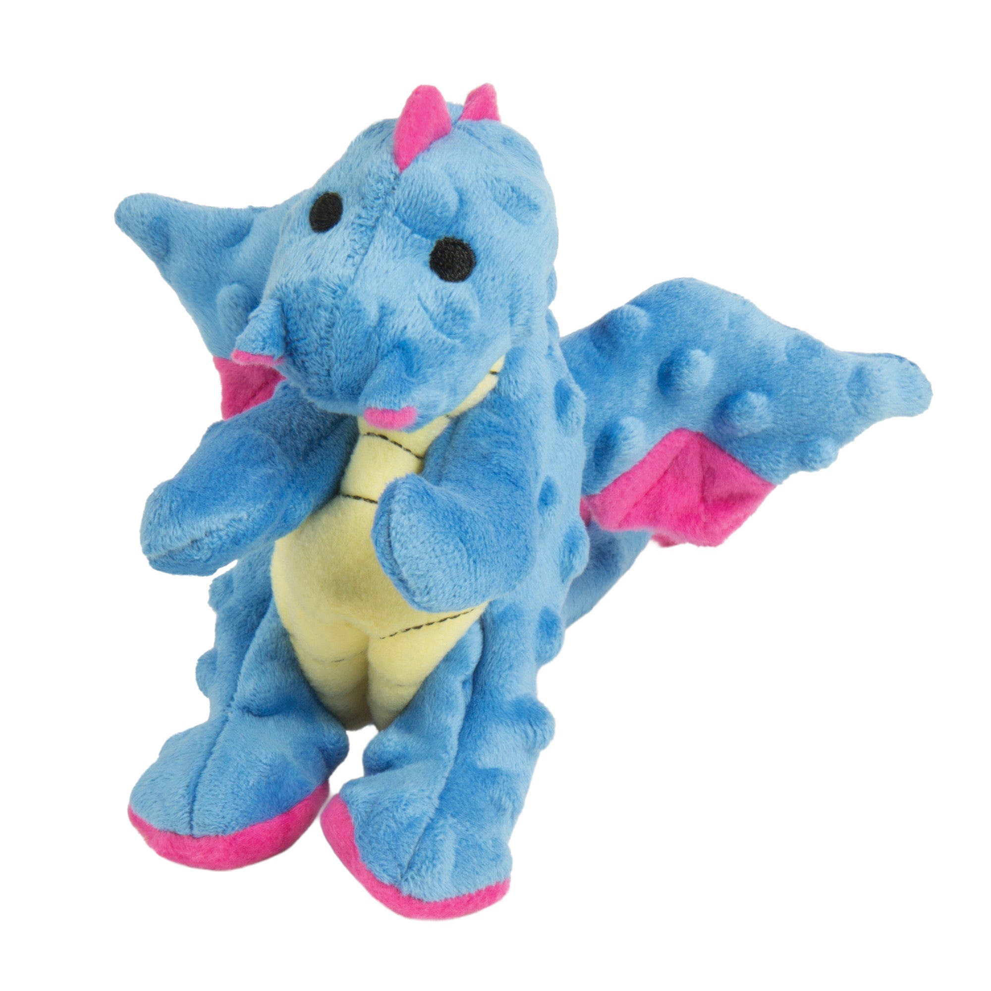 godog 70800-48997-024 Dog Toy, S, Plush, Squeaker, Dragons, Periwinkle