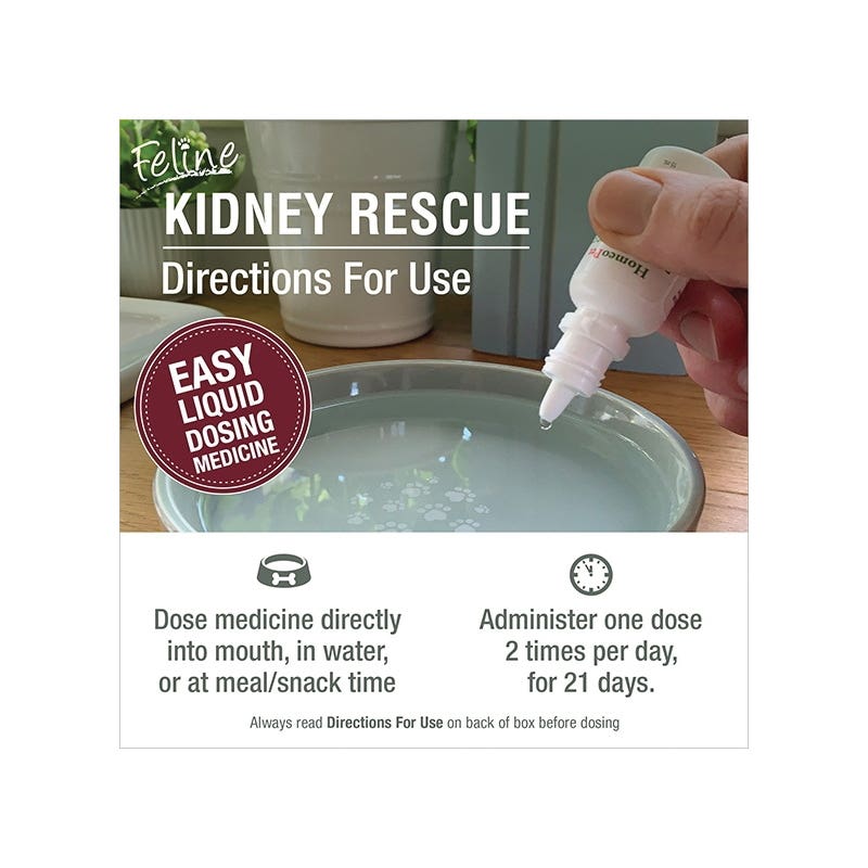 HomeoPet 14753 Feline Kidney Rescue, 15 mL Bottle