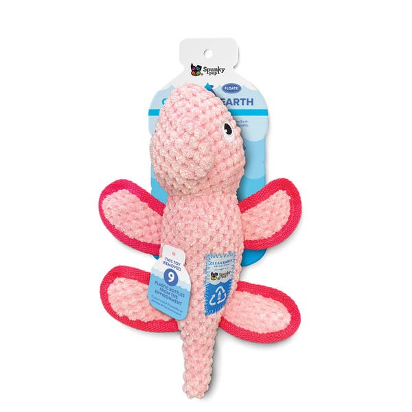 Spunky Pup Clean Earth Series 7234 Dog Toy, 100% Sustainable, Plush, Textured, Chameleon, PETE