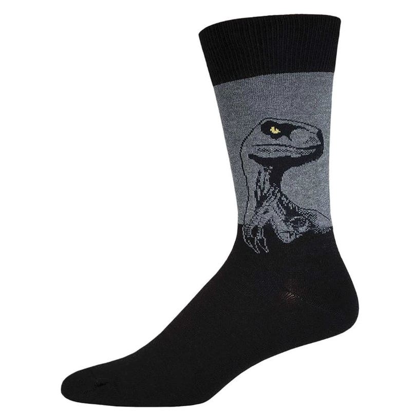Socksmith Raptor Crew Socks, Men's, One-Size, Cotton/Nylon/Spandex, Heather Gray