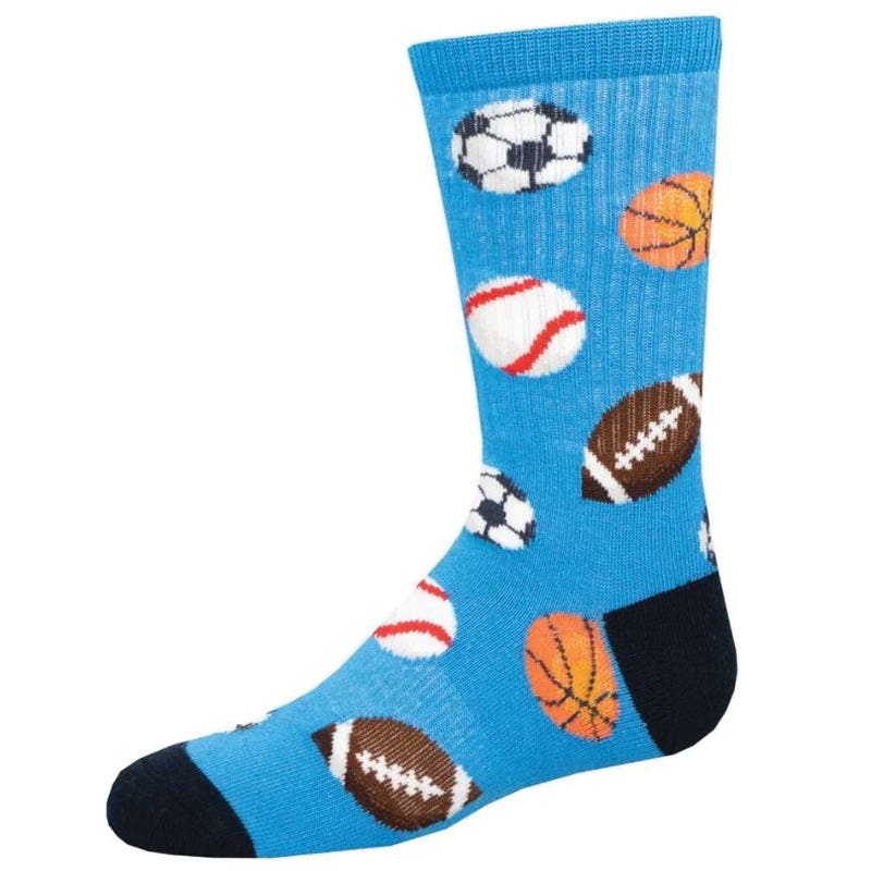 Socksmith Star Recruit Kid's Socks, One-Size, Cotton/Nylon/Spandex, Blue