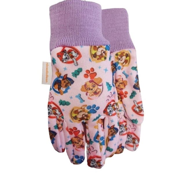 MidWest Gloves & Gear PWG102TA4 Paw Patrol Gardening Gloves, Toddler, Pink, Cotton