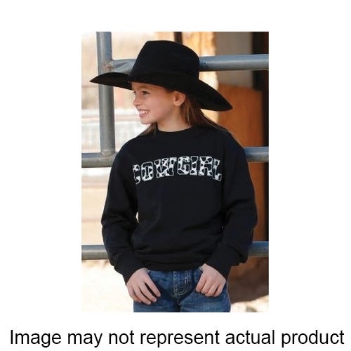 Cruel DENIM Girl's Cowgirl Crewneck Sweatshirt, Purple, M