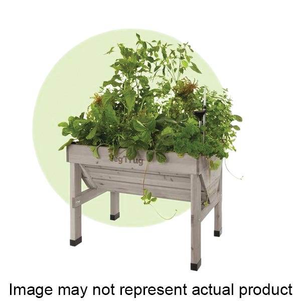 VegTrug VTGWS0391USA Classic Small Raised Bed Planter, 103.4 to 183.4 cm L, 76 cm W, 80 cm H, Wood, Gray Wash