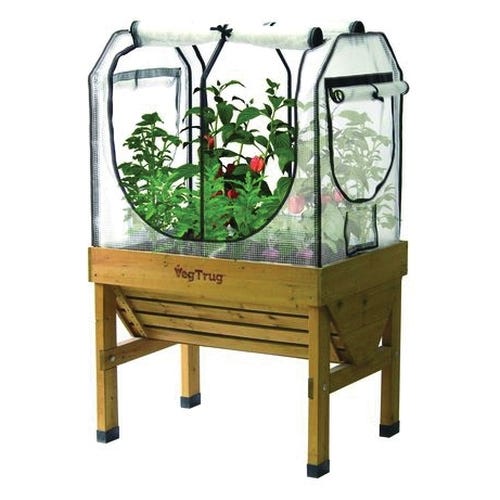 VegTrug SGKIT1236USA Classic Greenhouse Frame and Multi-Cover Set, Small, White