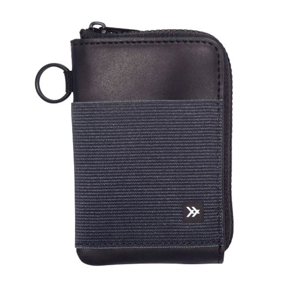 Thread 6-Compartment Zipper Wallet, Black