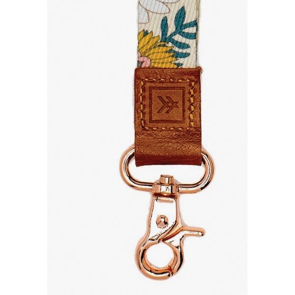 Thread Blossom Leather Wrist Lanyard, Clasp