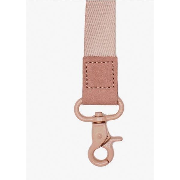 Thread Rose Dust Leather Wrist Lanyard, Clasp