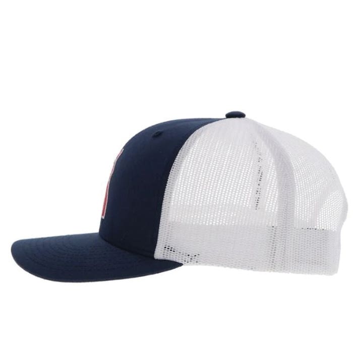 Hooey Punchy Series 5030T-NVWH Hat, Red/White Logo, Men's, One-Size, Navy/White