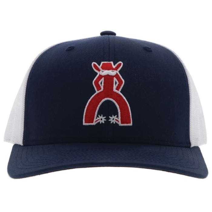 Hooey Punchy Series 5030T-NVWH Hat, Red/White Logo, Men's, One-Size, Navy/White