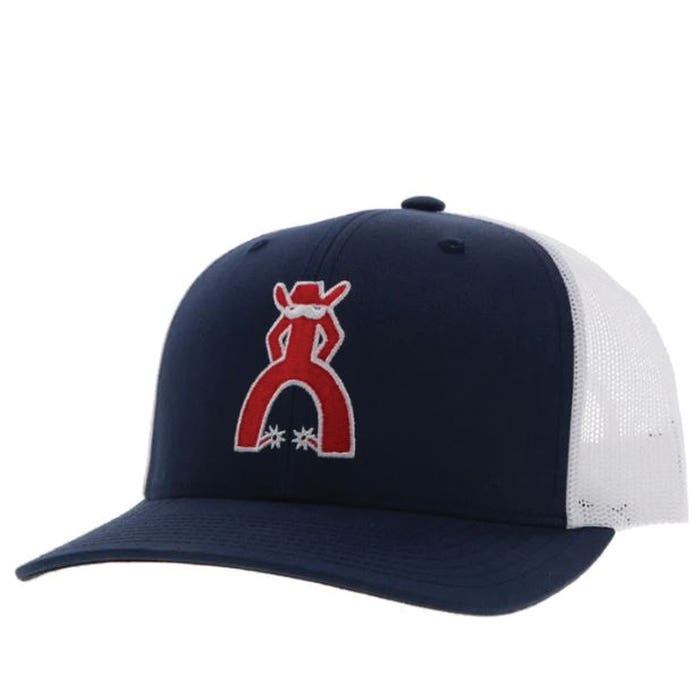 Hooey Punchy Series 5030T-NVWH Hat, Red/White Logo, Men's, One-Size, Navy/White