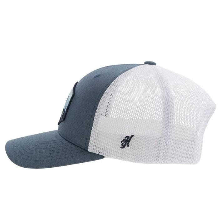Hooey Ranchero Series 5027T-BLWH Hat, Black/Blue Punchy Patch, Unisex, One-Size, Odessa Fabric, Blue/White