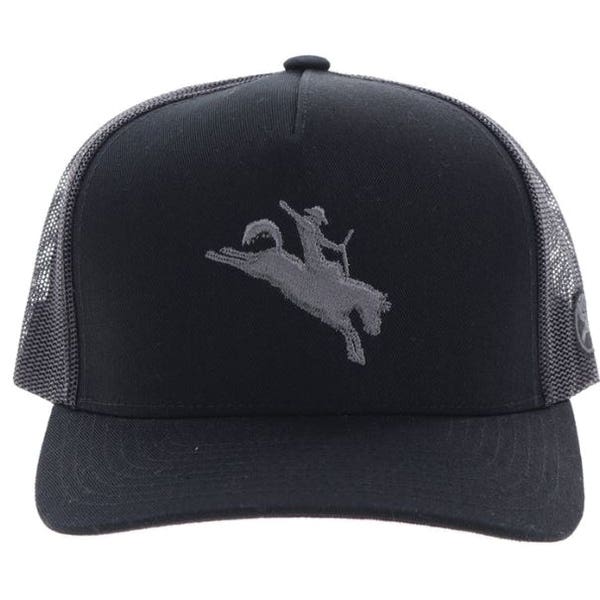 Hooey Whit Series 4045T-BK Hat, Gray Punchy Logo, One-Size, Odessa Fabric, Black/Gray