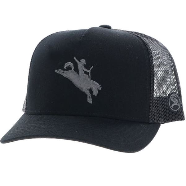 Hooey Whit Series 4045T-BK Hat, Gray Punchy Logo, One-Size, Odessa Fabric, Black/Gray