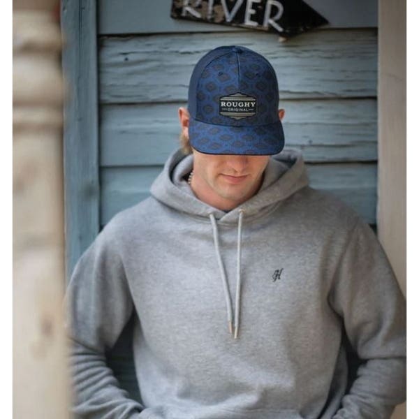 Hooey Tribe Series 4040T-NV Hat, Black/White Patch, Men's, One-Size, Navy Blue
