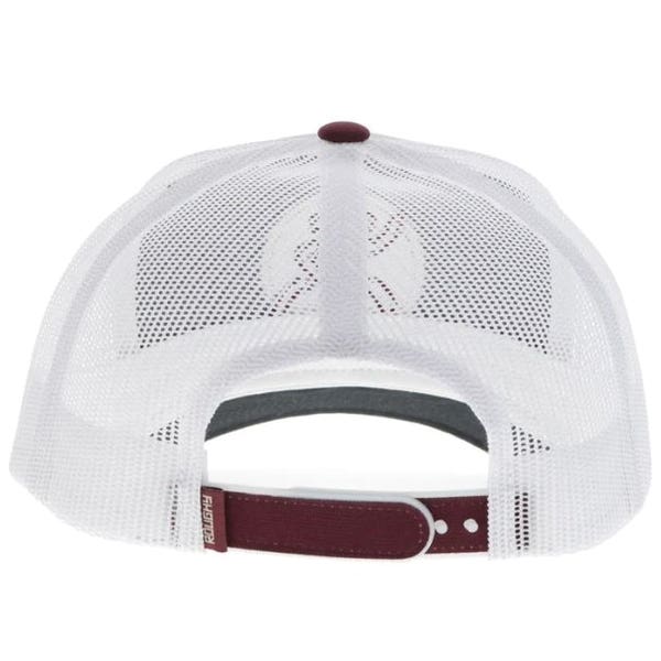 Hooey Strap Series 4032T-GYWH Roughy Hat, Red Circle Patch, Men's, One-Size, Gray/White