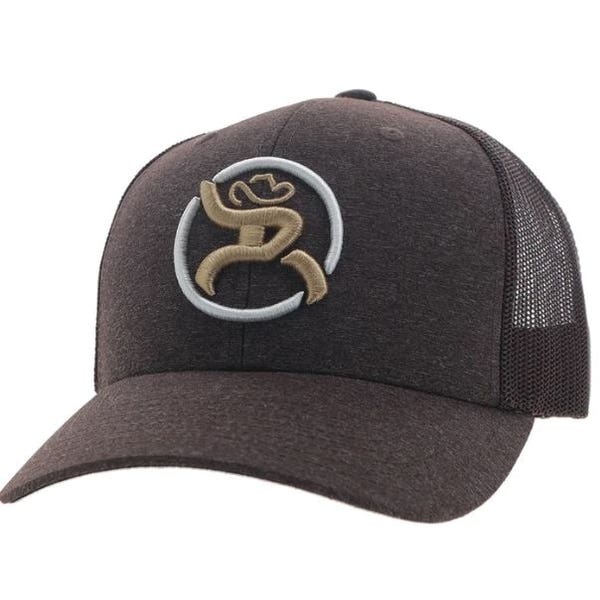 Hooey Strap Series 4031T-BR Roughy Hat, Tan/White Circle Logo, Men's, One-Size, Brown