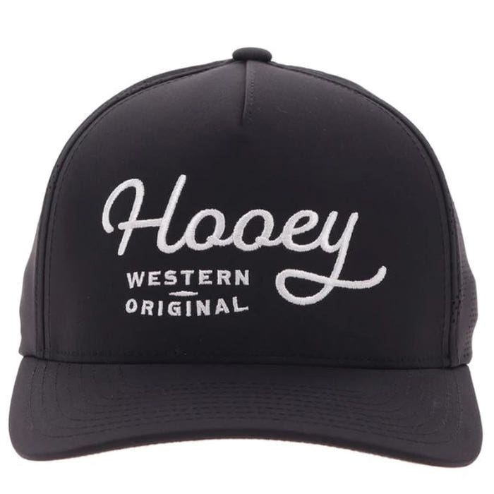 Hooey OG Series 2560T-BK Hat, Hooey White Stitching, Men's, One-Size, Odessa Fabric, Black