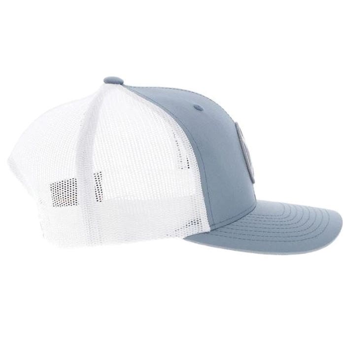 Hooey Primo Series 2546T-BLWH Hat, Gray/White Circle Patch, Men's, One-Size, Blue/White